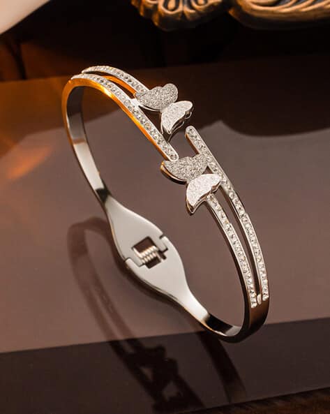 Gold Plated Party Statement Mesh Design Silver Korean Cuff Bracelet