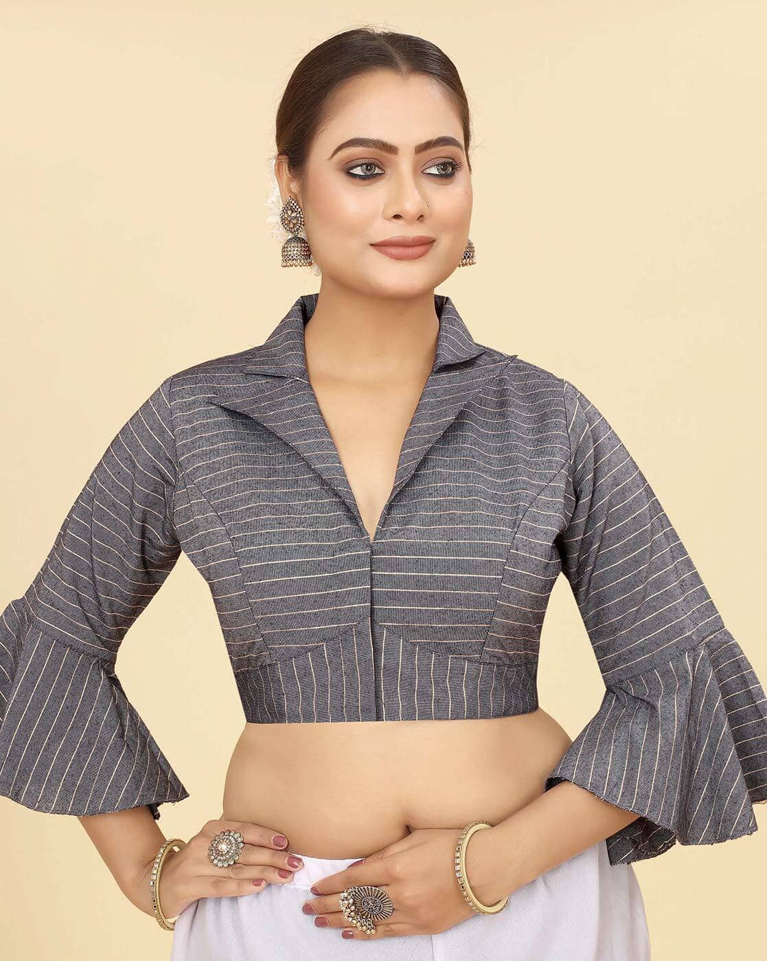 Buy Grey Blouses for Women by SHOPGARB Online | Ajio.com