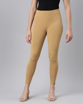 TWIN BIRDS Golden Ankle Length Leggings With Dupatta