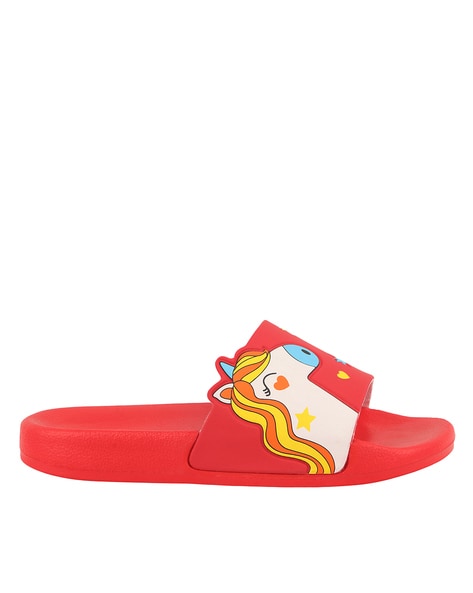 Girls red 2025 flip flops