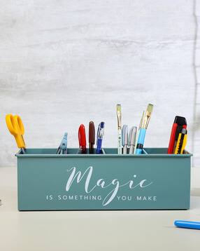 Typographic Print 4-Compartments Stationery Holder-image-7