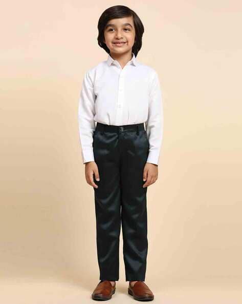 Boys Cotton Shirt Pants with Waistcoat Set
