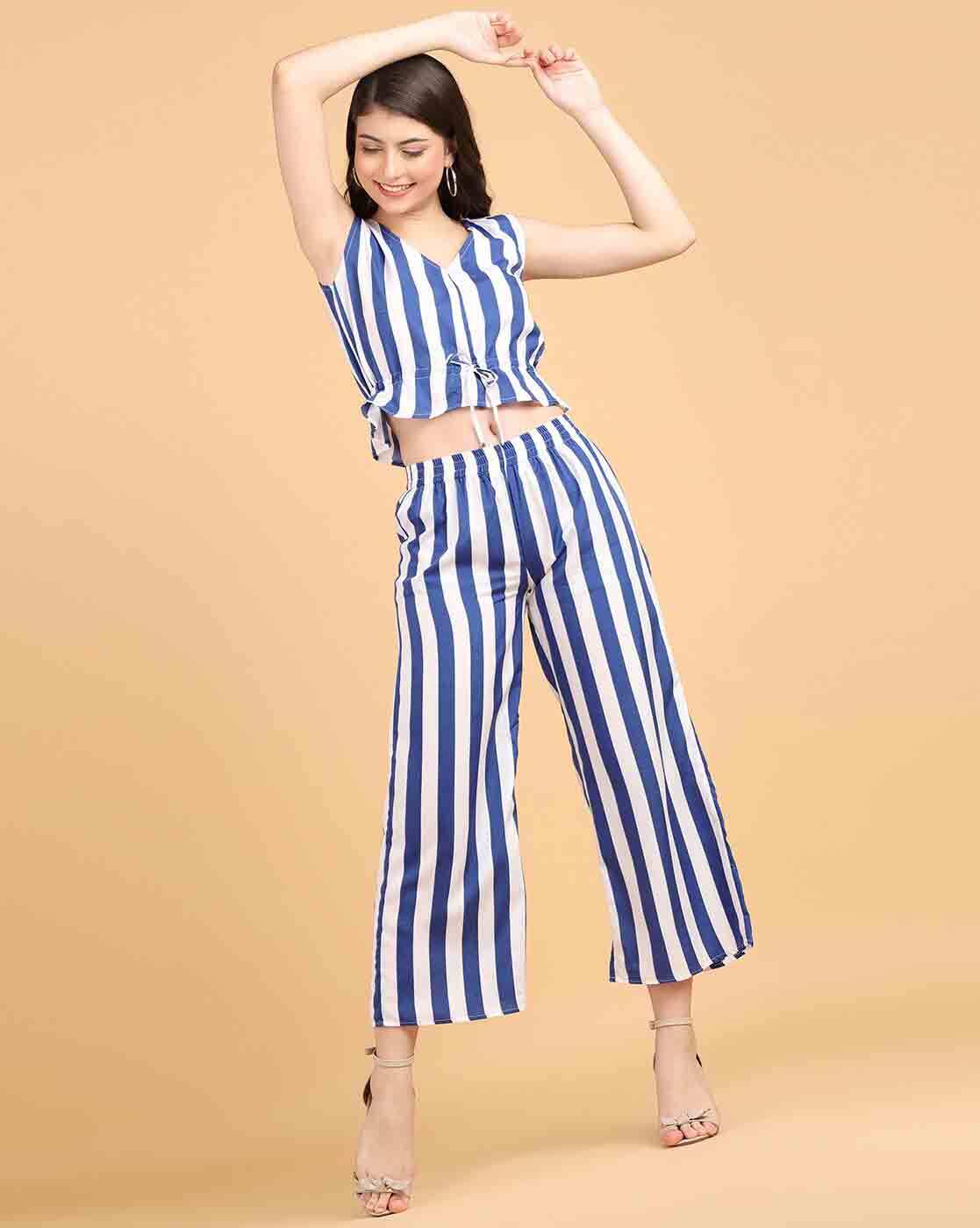 Buy Blue & White Suit Sets for Women by POPWINGS Online