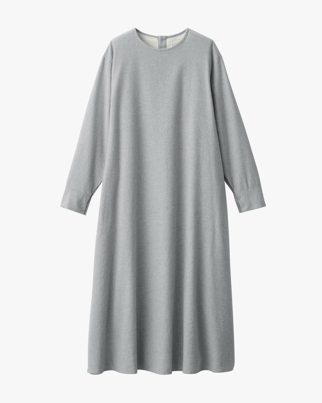 Blended Cotton Long Sleeves One-Piece Dress