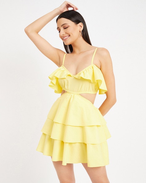 Zink London Yellow Dresses - Buy Zink London Yellow Dresses online in India