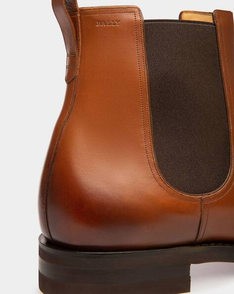 Buy Bally Scavone Leather Boots Brown Color Men AJIO LUXE