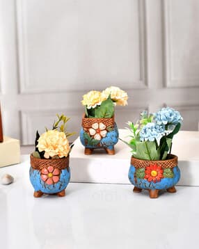 tayhaa Set of 3 Floral Ceramic Planters-picture-29