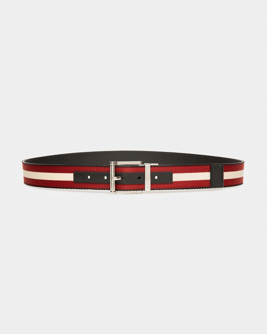 Bally red discount and white belt