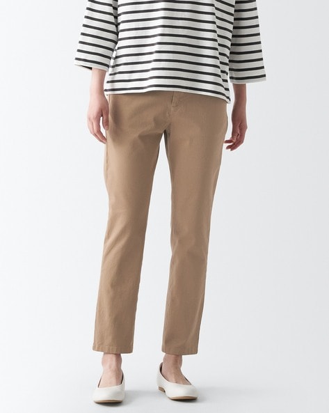 Buy Women Green Solid Formal Slim Fit Trousers Online - 654127 | Van Heusen