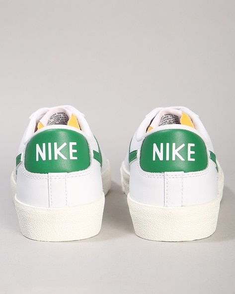 Nike green cheap and white sneakers