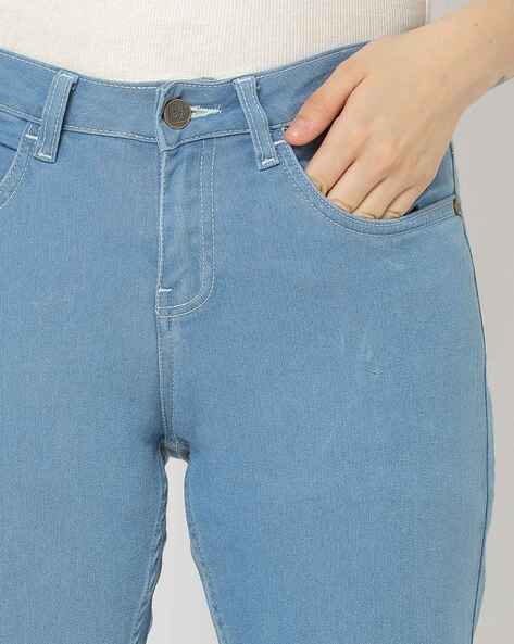 Buy Light Blue Jeans & Jeggings for Women by DNMX Online