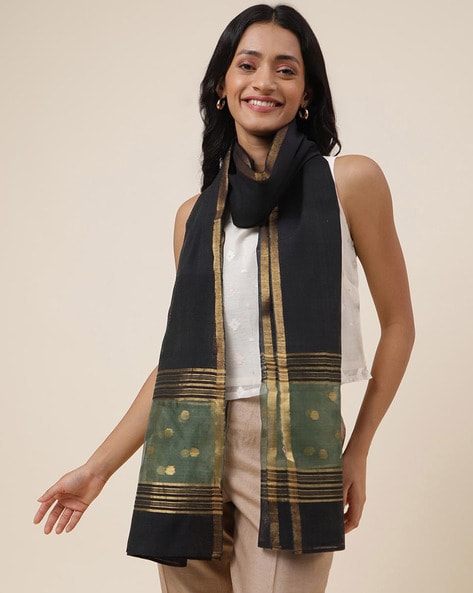 Women Geometric Woven Stole Price in India