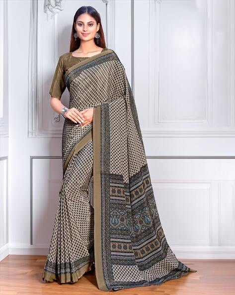 Buy Grey Sarees for Women by ISHA TRADE Online | Ajio.com