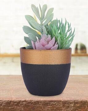kuber industries Artificial Plant with Colourblock Pot-picture-53