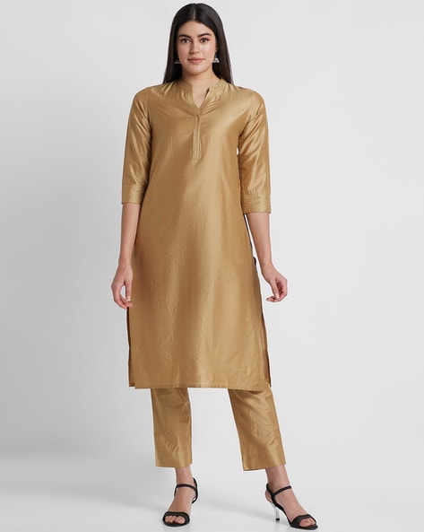Buy Nero Green Sequins Kurta & Pants For Women Available online at  ScrollnShops