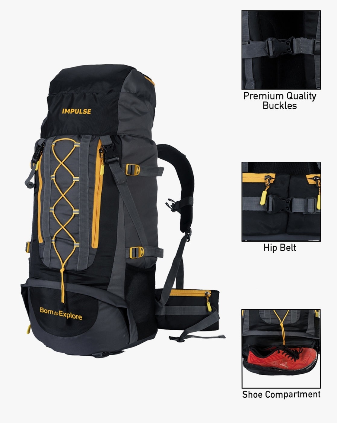 Buy Impulse Rucksack bags 55 litres travel bag for men tourist bag for  travel backpack for hiking trekking Bag for men camping Mountain Calling  Blue Online at Best Prices in India - JioMart.