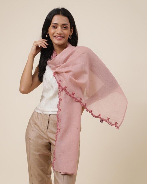 Women Embroidered Stole Price in India