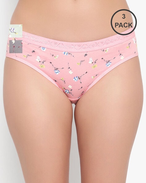 Buy online Pack Of 3 Cotton Hipster Panty from lingerie for Women