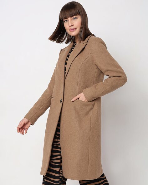 Brown Long Coat for Women - VERO MODA