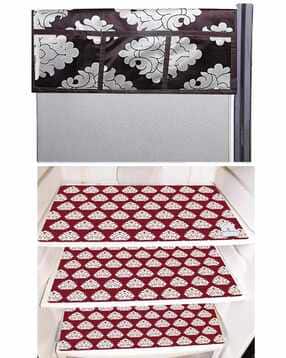 Set of 3 Printed Fridge Mats with Top Cover-image-27
