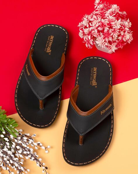 Buy Black Flip Flop Slippers for Men by AEROWALK Online Ajio