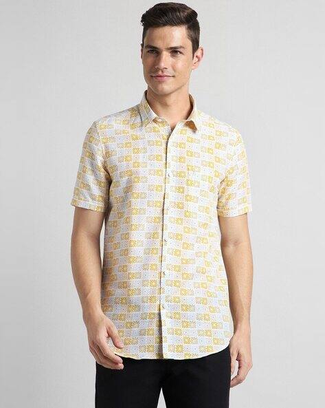 SIMON CARTER Men Floral Print Slim Fit Shirt