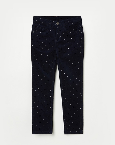 Mayoral - Girls Navy Blue Sparkle Trousers | Childrensalon