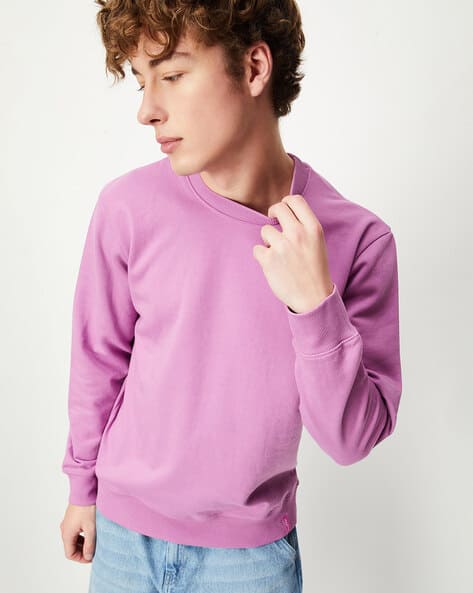 Men Regular Fit Crew-Neck Sweatshirt