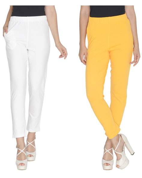 Buy Yellow Leggings for Women by LYRA Online