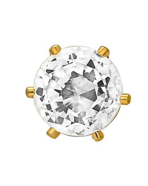 MAHI Men Gold-Plated Stone Stud Earring