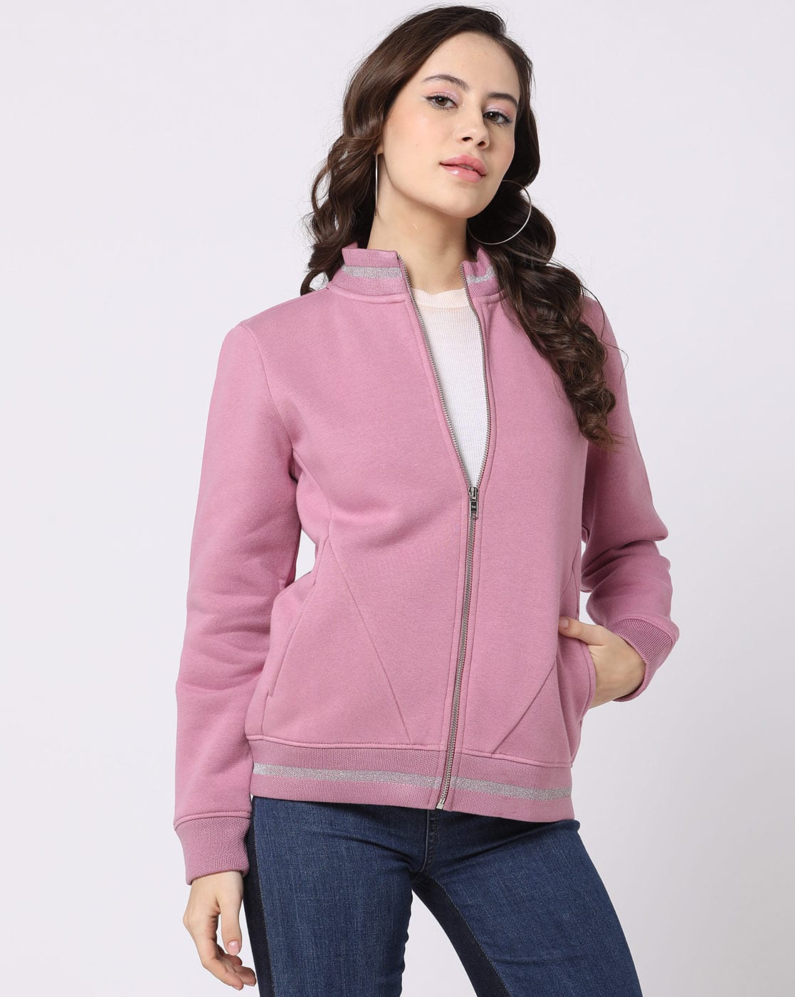 Buy Pink Sweatshirt & Hoodies for Women by DNMX Online