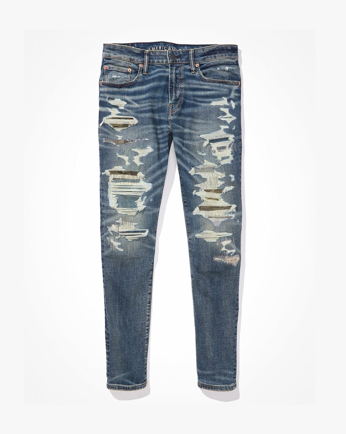 American eagle ripped hot sale jeans with patches