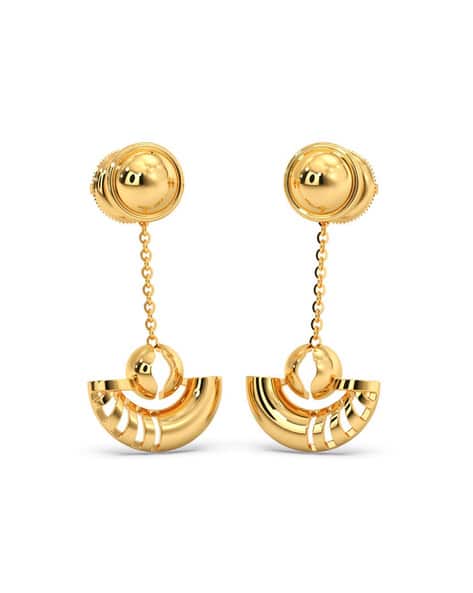 Gold Earring Kalyan Jewellers Online Shopping Earrings CANDERE A