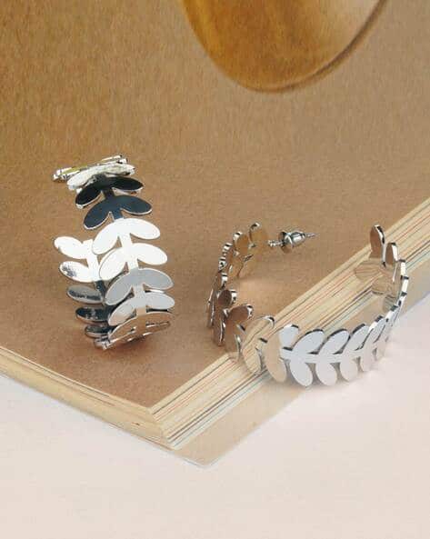 MATCHITT Women Silver-Plated Drop Earrings