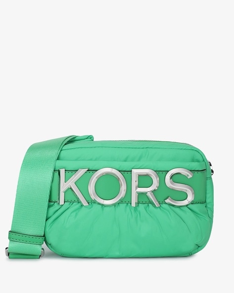 Buy Michael Kors Leonie Large Logo Crossbody Bag Green Color