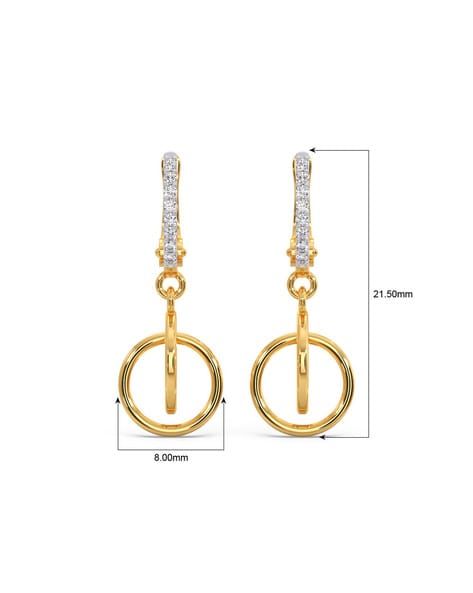 Buy CANDERE - A KALYAN JEWELLERS COMPANY 22k (916) Yellow Gold Darline Hoop  Earrings for Women at Amazon.in
