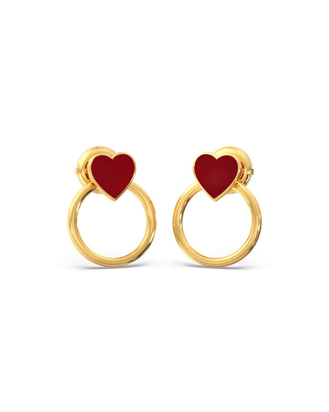 Buy Yellow Gold Earrings for Women by KuberBox Online | Ajio.com