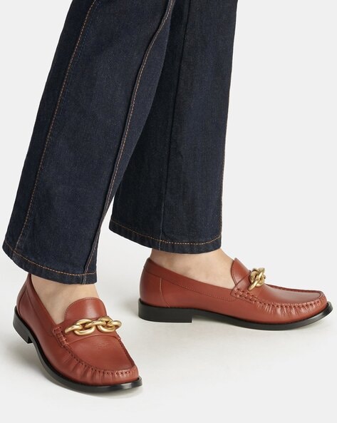 Coach clearance tan loafers