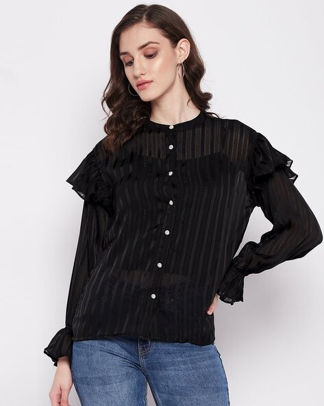 Madame Women Striped Relaxed Fit Top