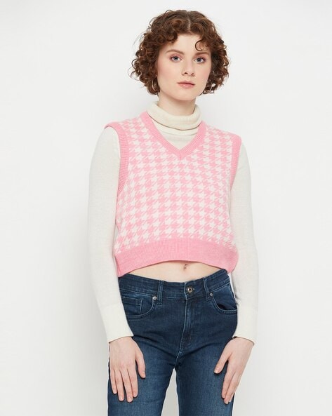 Buy Pink Sweaters Cardigans for Women by Kasma Online Ajio