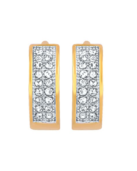 Mia by Tanishq Lighter Side of Work 14KT Yellow Gold Diamond Hoop Earrings  : Amazon.in: Fashion