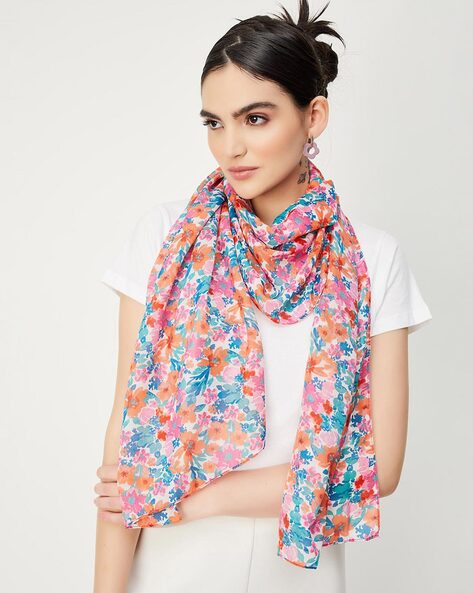 Women Floral Print Scarf Price in India