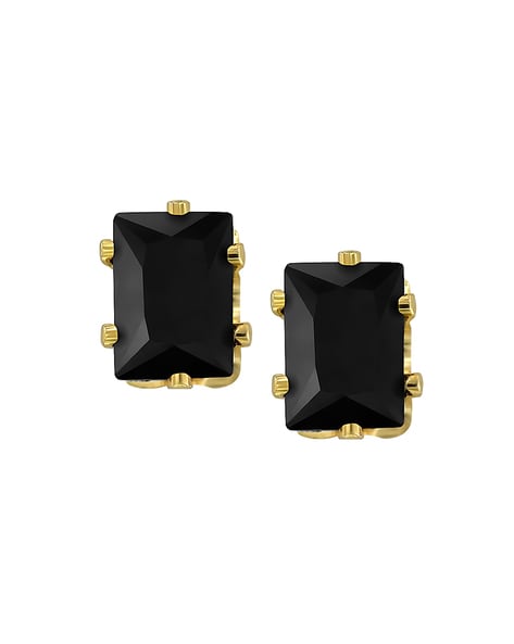 Stainless Steel Women's Studs Earrings For Men Ear Piericng Black Stone  Stud Earring Jewelry