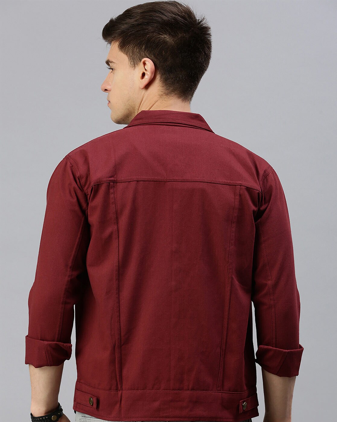 Mayra Women Maroon Denim Jacket Price in India, Full Specifications &  Offers | DTashion.com