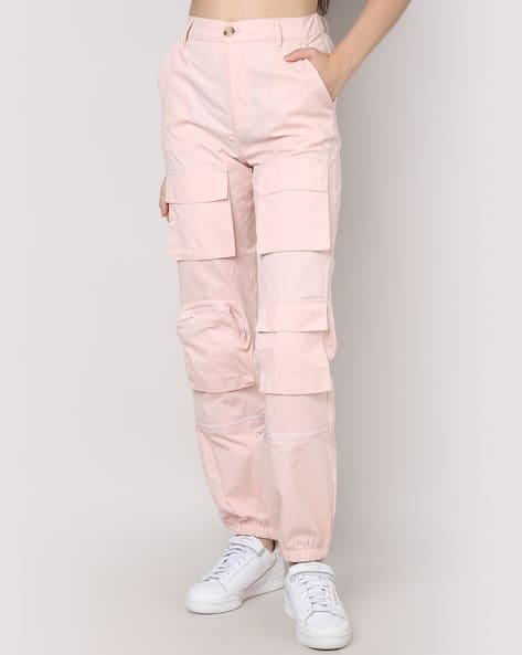 Ketch Women Flat-Front Regular Fit Cargo Joggers