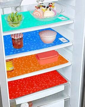 kuber industries Set of 4 Printed Fridge Shelf Mats 17" x 16"-picture-31