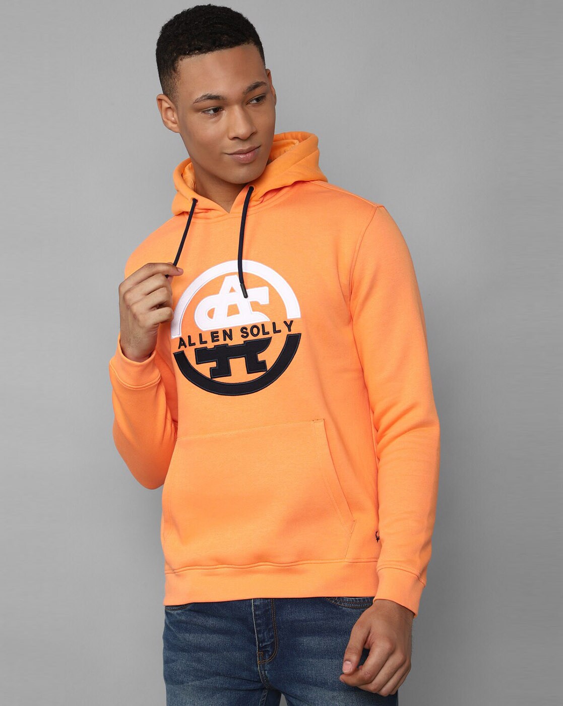 Allen solly 2025 orange sweatshirt