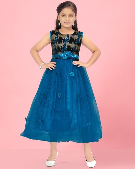 Buy Red & Navy Dresses & Frocks for Girls by MUHURATAM Online | Ajio.com