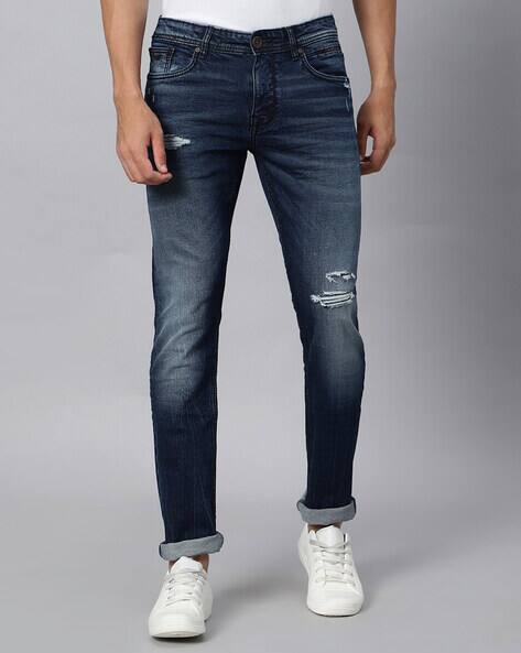 Men Slim Fit Jeans with 5-Pocket Styling