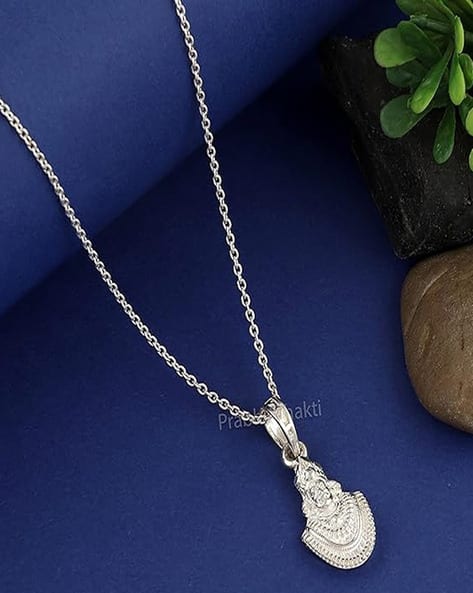 Men Silver-Plated Chain Pendant